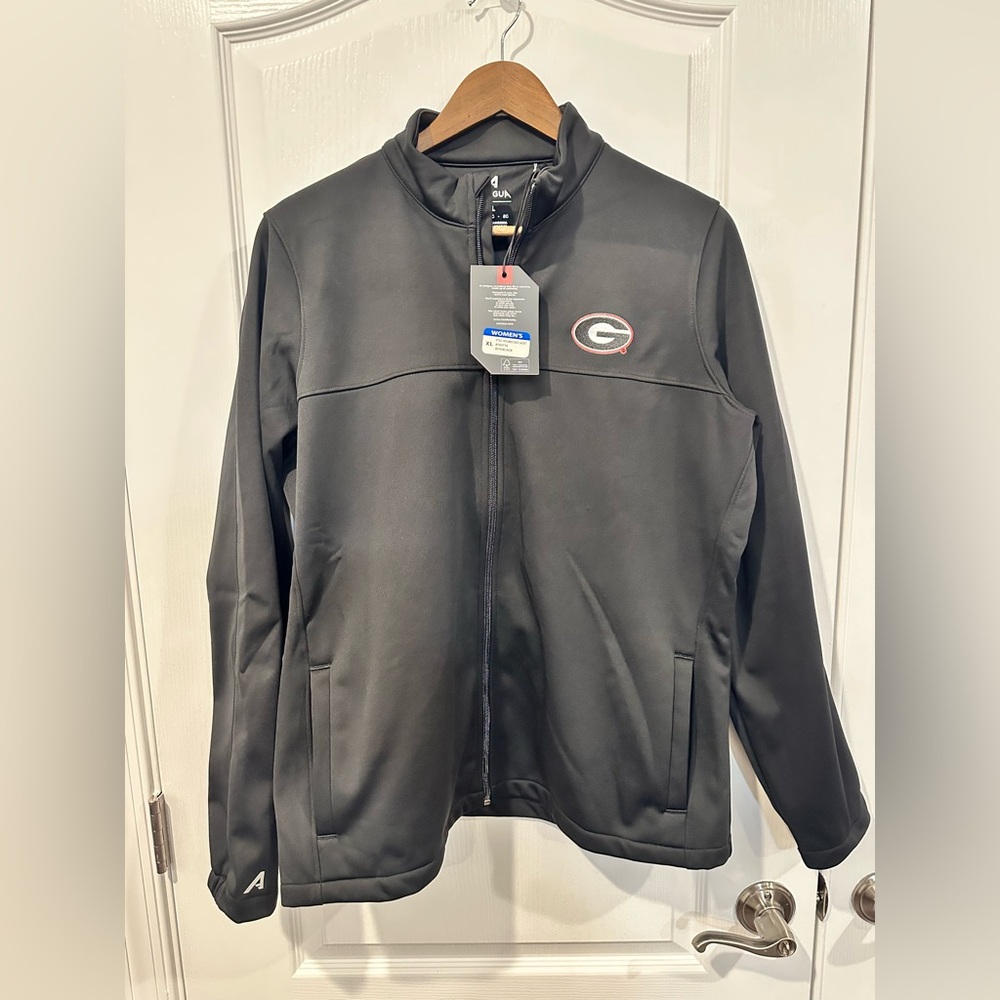 Georgia Women’s Full Zip Golf Antigua Jacket, Size XL